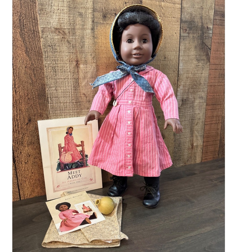 Pleasant Company American Girl Addy Walker Doll Meet Outfit Accessories Book